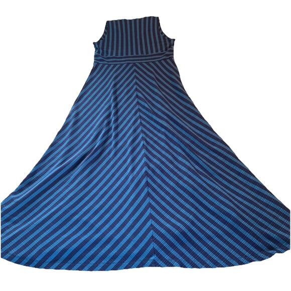Anthropologie Maeve Bisevo Ribbed Blue Tank Dress Striped Maxi Dress Size XL - Picture 13 of 15